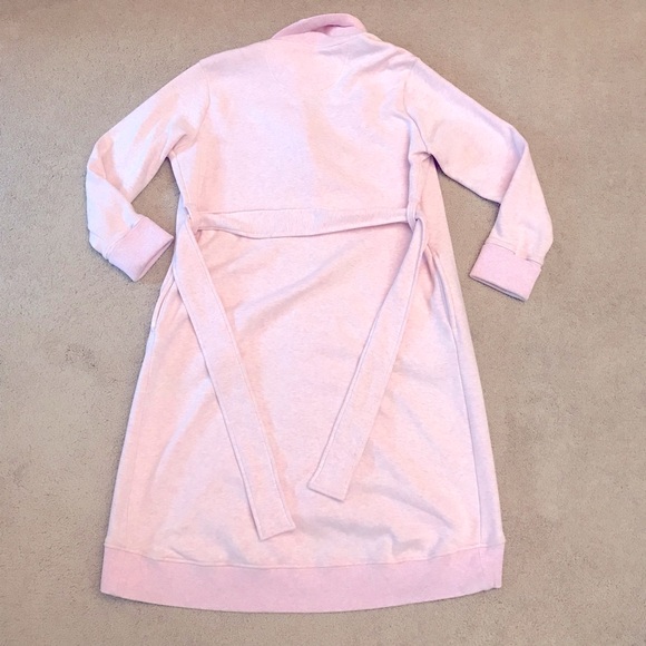 UGG Duffield Light Pink Belted Robe Housecoat Womens Medium Pockets Cotton - Picture 6 of 12
